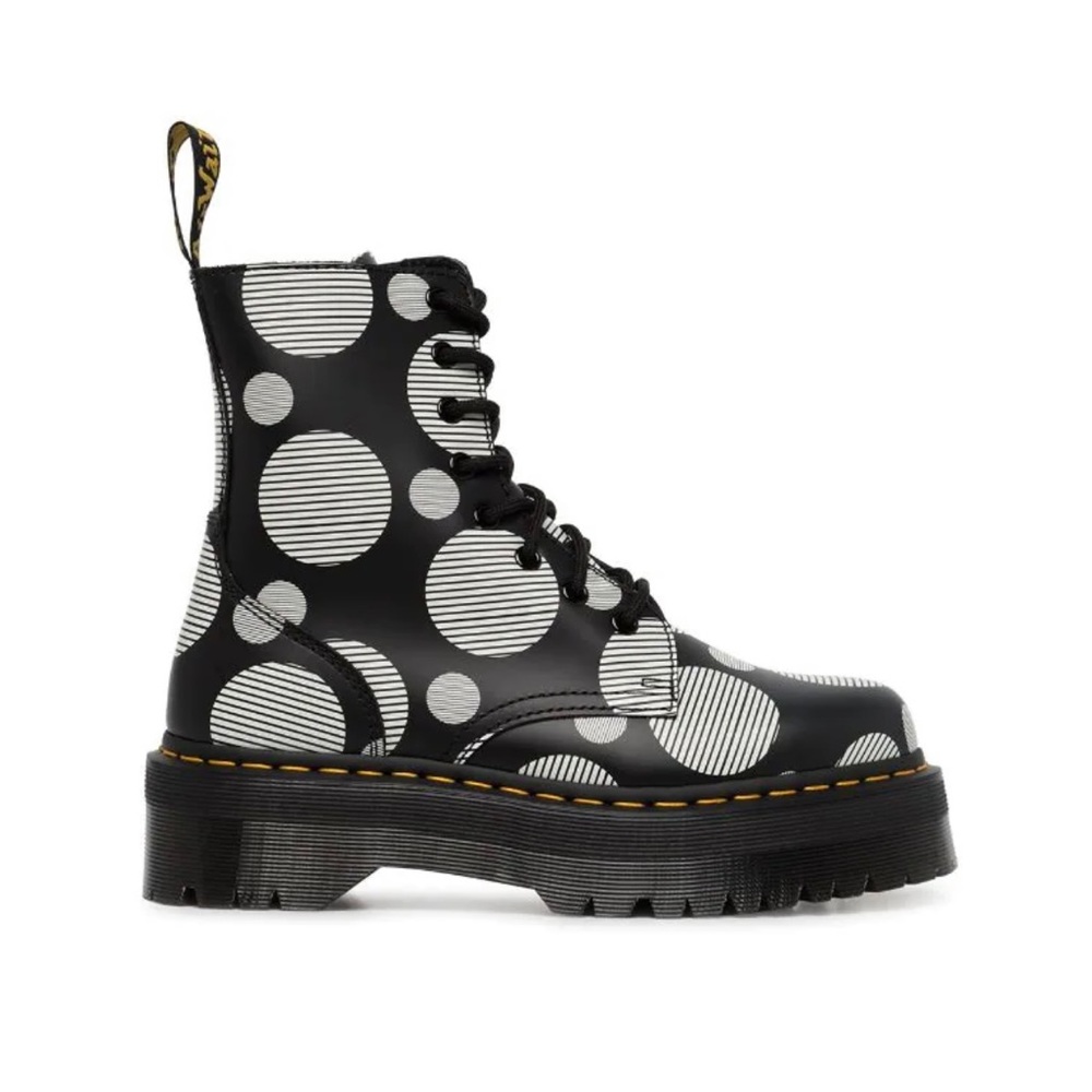 DR. MARTENS Jadon polka-dot lace-up Platform Boots